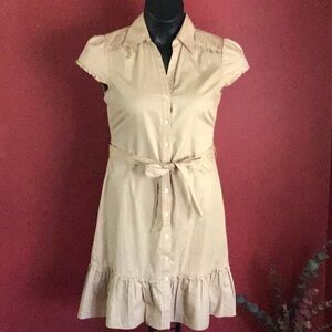 BCBGMAXAZRIA KHAKI DRESS SIZE 2